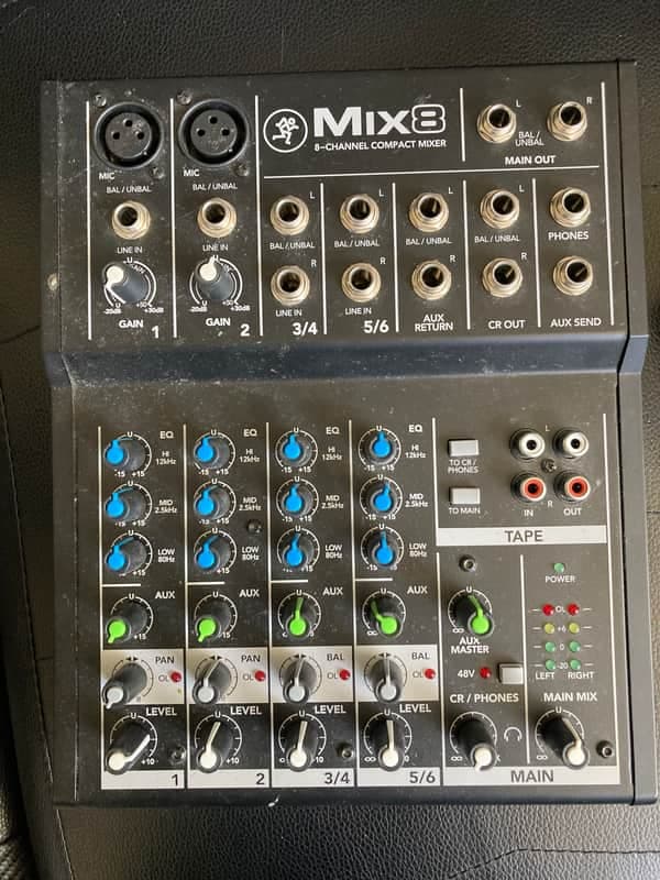 Mackie Mix8 8-Channel Compact Mixer 2015 - Present - Black