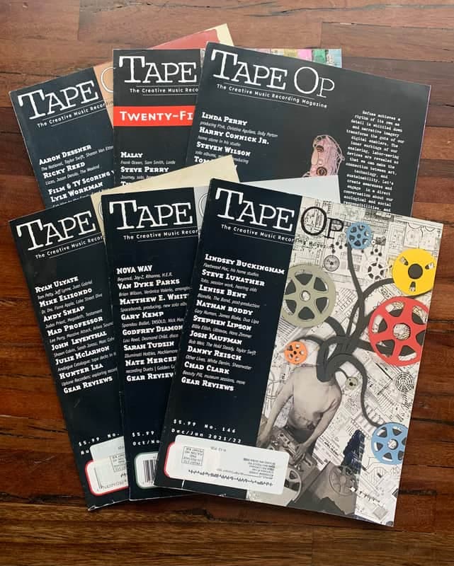 Tape Op Magazine 6 Back Issues 2021 #141 - 146