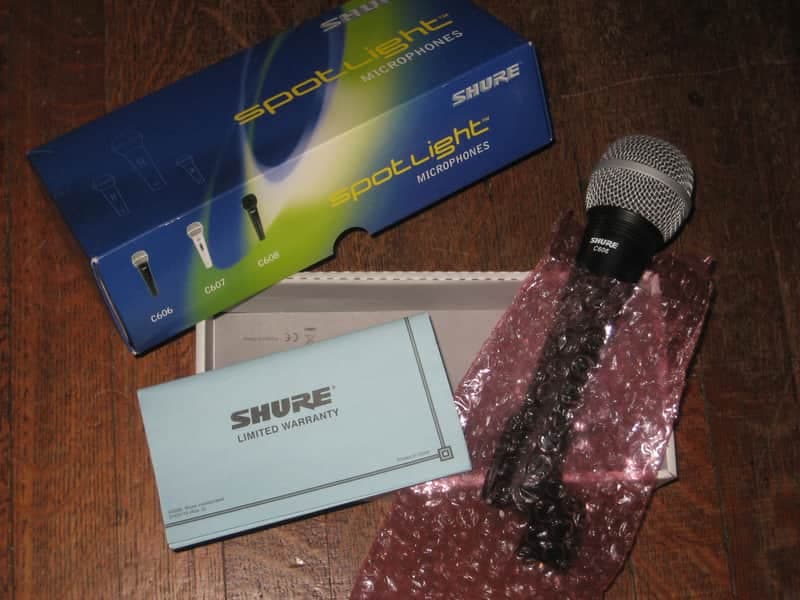 SHURE C606 HANDHELD VOCAL RECORDING MIC PERFORMANCE MICROPHONE in Original Box