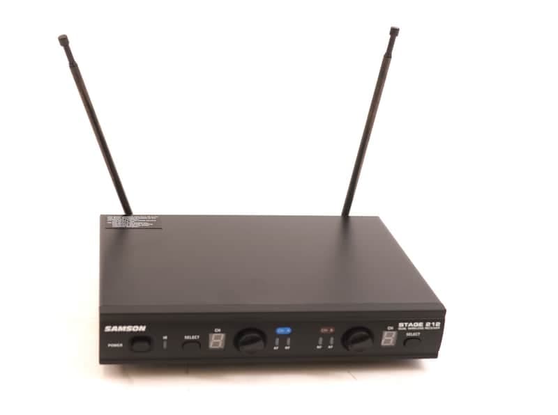 Samson SWS212HH-E Stage 212 Dual Vocal VHF Wireless System (2) Q6 Dynamic Mics