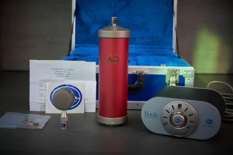 Rare Vintage Blue Bottle Tube Condenser Microphone (Serviced) Red Vocal Edition