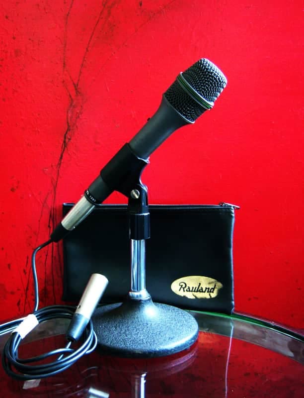 Vintage RARE 1990's Rauland Borg 1285 dynamic cardioid microphone Low Z w accessories Astatic 960 Shure Electro Voice # 2