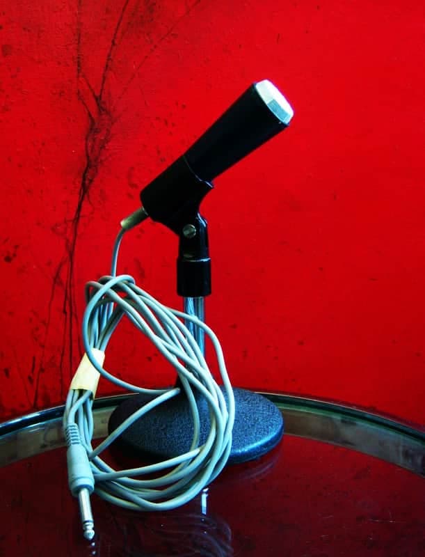 Vintage RARE 1960's RCA SK-30 dynamic microphone dark blue Low Z w cable & mic clip # 7