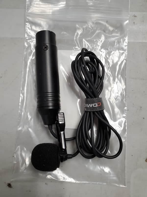 Comica CVM-V02C Cardioid XLR Lavalier 48V Interview Microphone, 1.8M (Used)