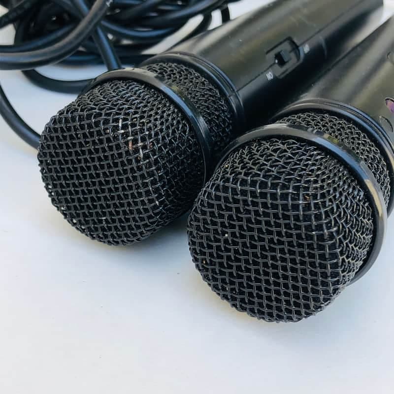 Pair of Karaoke Microphones, 2 Lo Fi Mics, pair of Cheaper Microphones