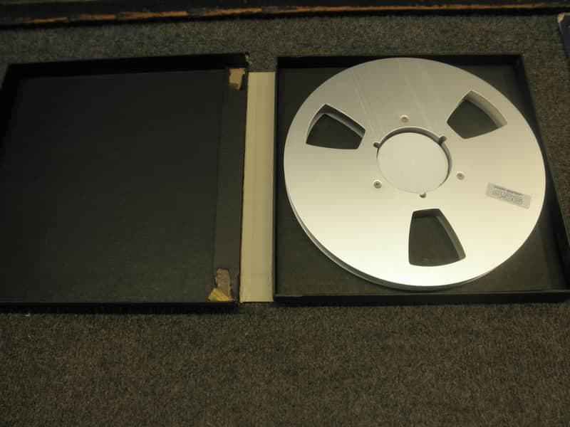Ampex 456 10.5" Empty Metal Reel, 1/2″ Tape, Classic 3 Window Silver, w/ Ampex Box