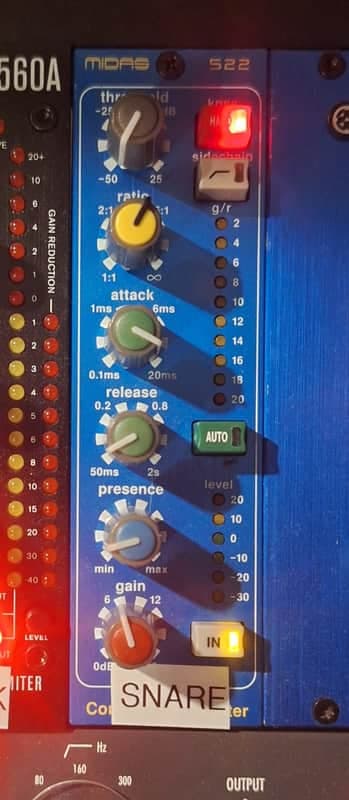 Midas 522 500 Series Compressor / Limiter Module 2010s - Blue