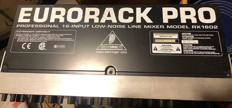 Behringer Eurorack Pro RX1602 16-Input Line Mixer 2010s - Standard