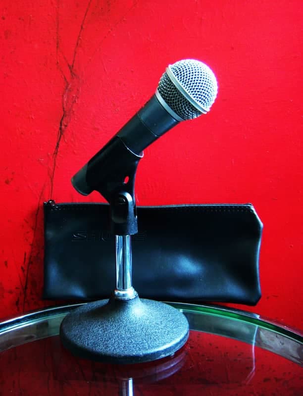 Vintage RARER 1980's Shure BETA 58 / SM58 dynamic cardioid microphone USA Low Z w accessories SM58 # 1