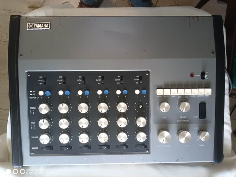 Yamaha EM-90A 6-Channel Ensemble Mixer w Spring Reverb Drum Machine 1970s Made in Japan