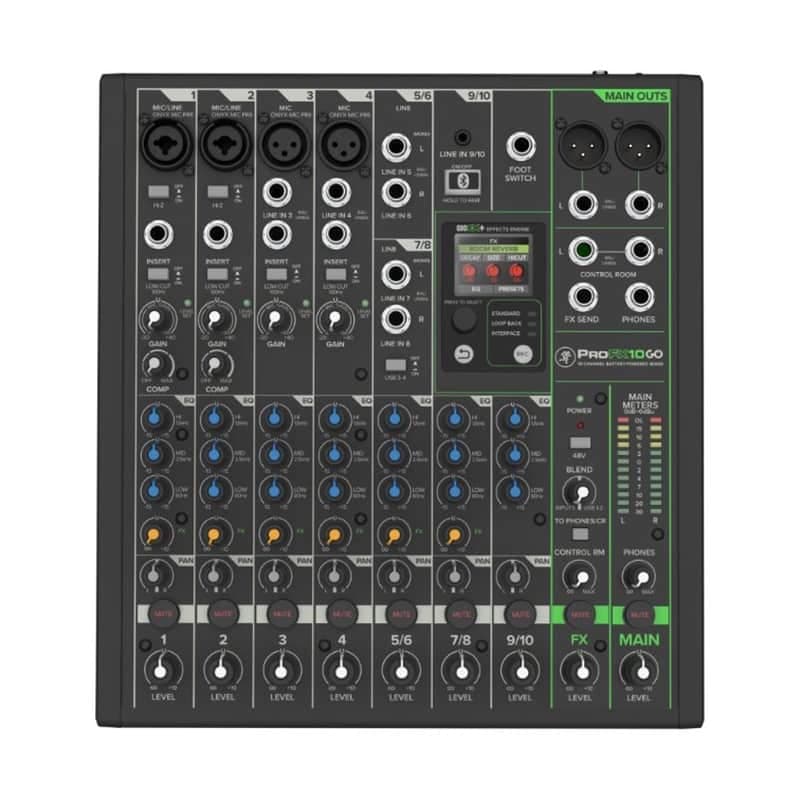 Mackie ProFX10GO 10-Channel Battery-Powered Mixer Display Model