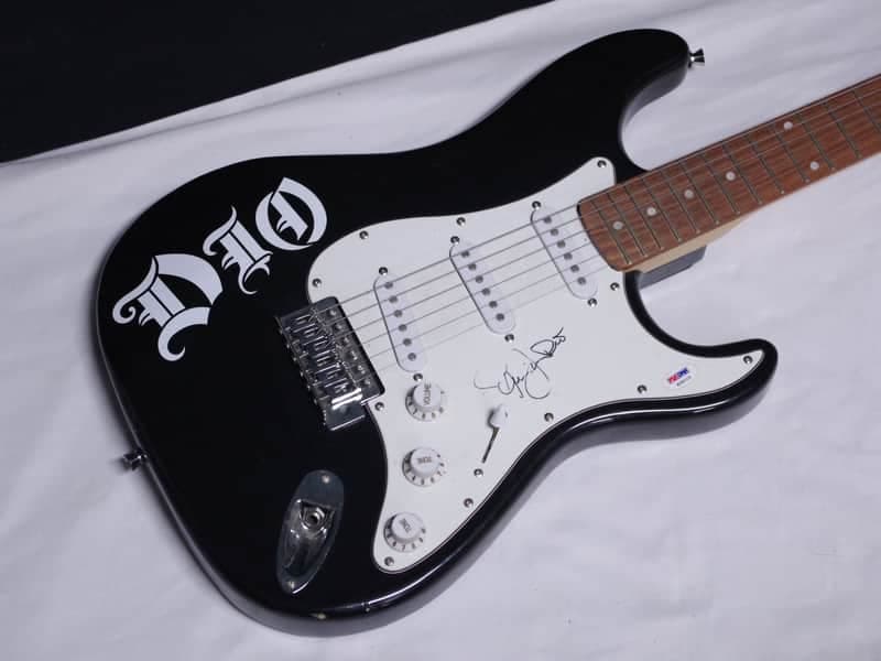 RONNIE JAMES DIO - signed Crescent electric guitar - Black