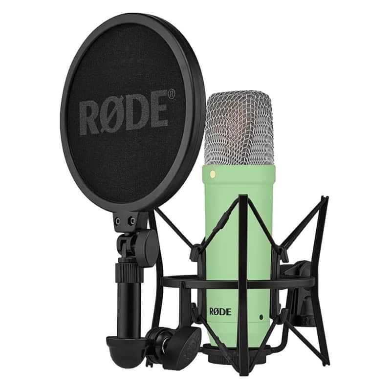 RODE NT1 Signature Series Studio Condenser Microphone with HF6 True Condenser Capsule for Studio Usage (Green)
