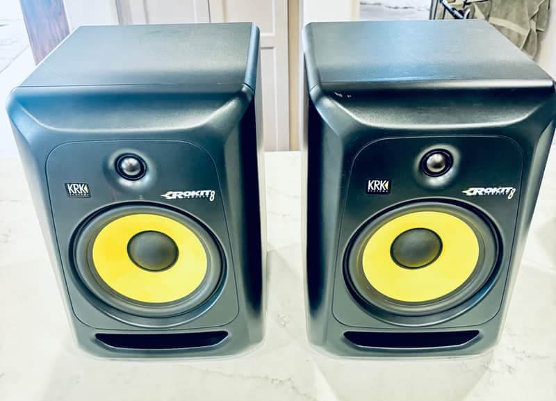 Pair KRK RP-8 Rokit G3 2-Way 8" Active Studio Monitors (Pair) 2014 - 2018 - Black
