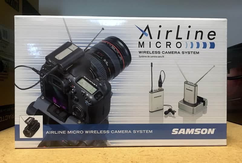 Samson Samson Airline Micro Camera Mountable Wireless Lavalier Microphone System -SWAM2SLM10-N4 -New-Old-Stock