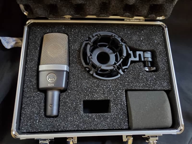 AKG C214 Large Diaphragm Cardioid Condenser Microphone 2010s - Black