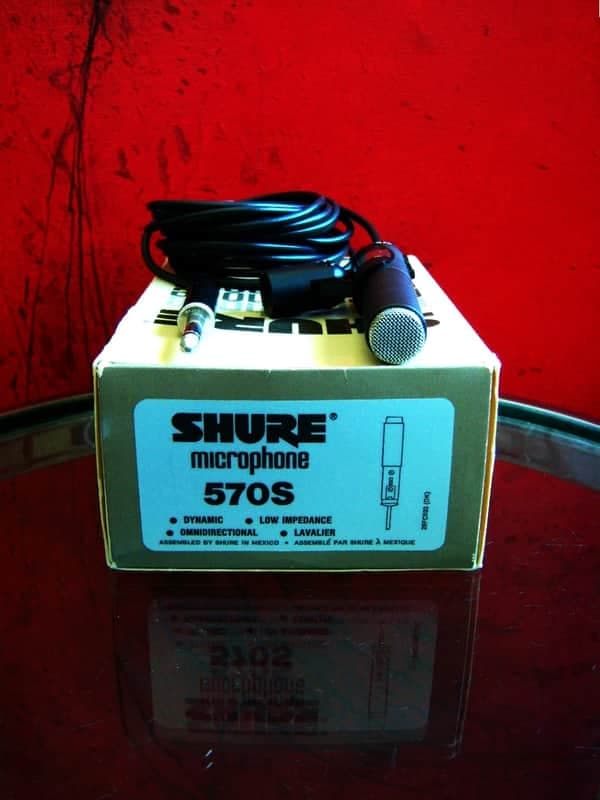 Vintage RARE 1980's Shure 570S dynamic omni-directional microphone Low Z w accessories 578 SM76 # 1
