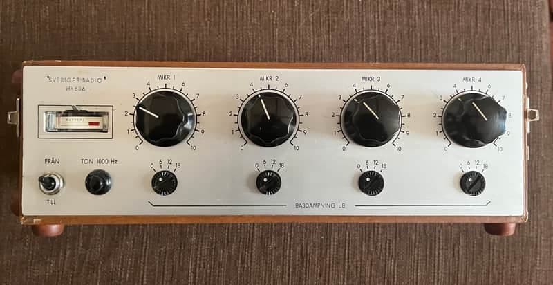 Sveriges Radio Hh 636 Germanium microphone preamp/mixer