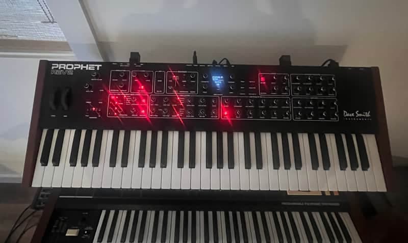Sequential Prophet Rev2 61-Key 16-Voice Polyphonic Synthesizer 2018 - Present - Black with Wood Sides