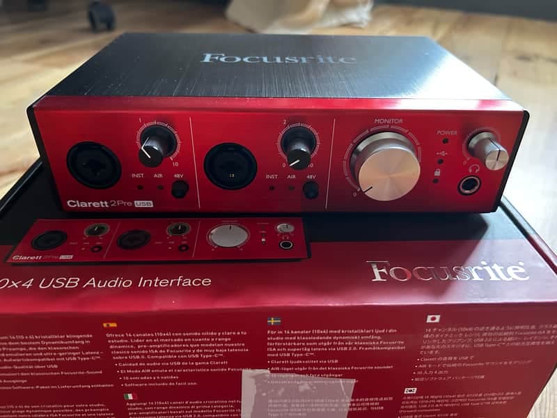Focusrite Clarett 2Pre USB Audio Interface 2010s - Red