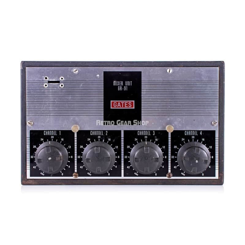 Gates GR-91 Tube 4 Channel Analog Mic Pre Preamp Mixer Vintage Rare GR91