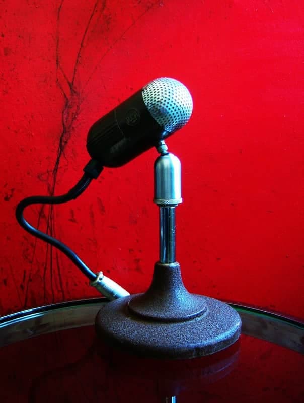 Vintage RARE 1930's RCA Type 88A pressure dynamic microphone Umber Grey w period Eastern stand 77DX 77BX 74B