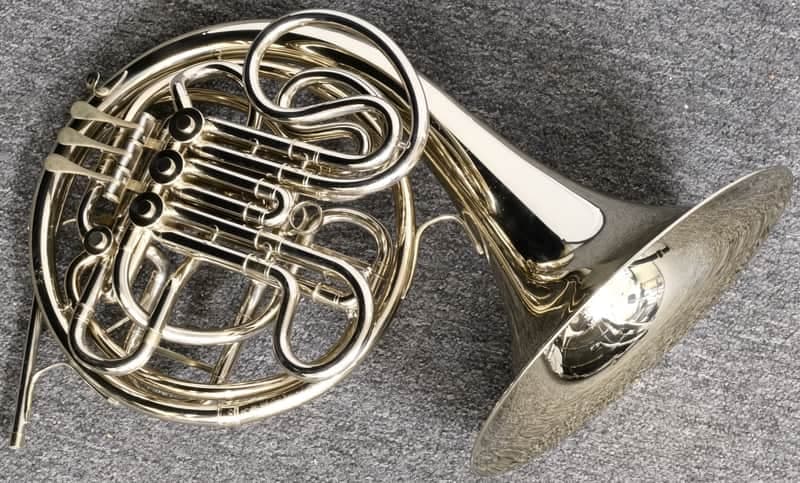 C.G. Conn 8D Professional Model Double French Horn, Solid Nickel Silver