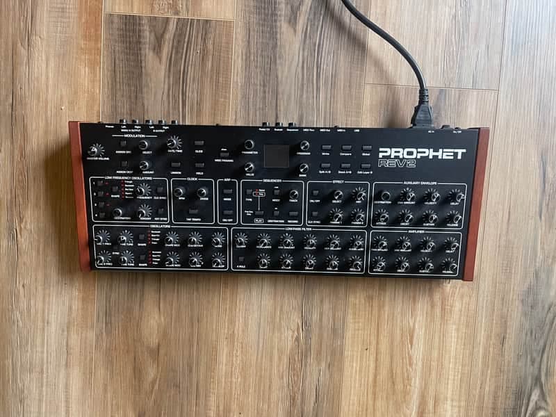 Sequential Prophet Rev2 61-Key 8-Voice Polyphonic Synthesizer 2018 - Present - Black with Wood Sides