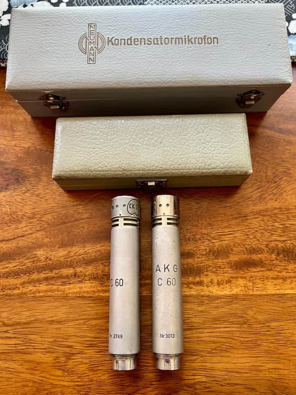 AKG C60 Condenser PAIR CK28 Capsules. NICE!