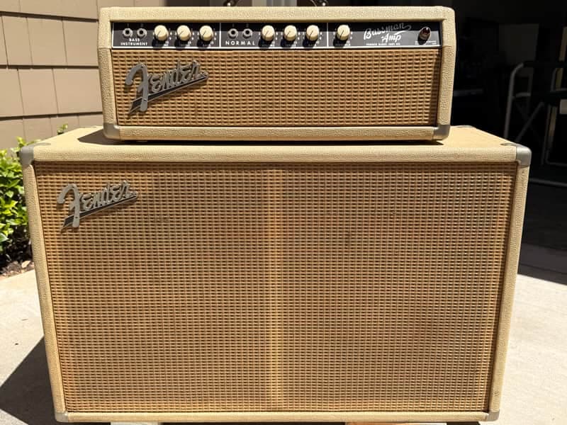 1962 Fender Bassman 50W Blonde Piggyback Amp & Cab