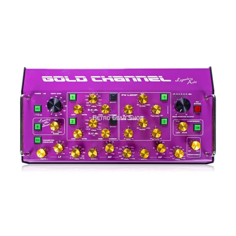 Legendary Audio Gold Channel Microphone Preamp Channel Strip Purple