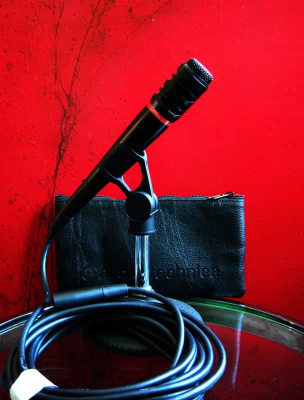 Vintage 1980's Audio-Technica Pro 6 / ATM63 dynamic cardioid microphone Low Z w accessories # 4