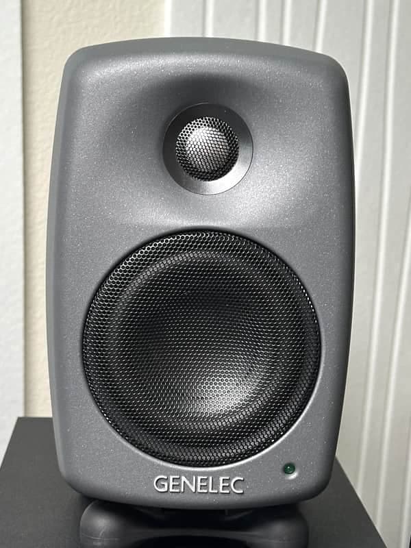 Genelec 8020D Active Studio Monitors (Pair) + Genelec Desk Stands - Dark Grey