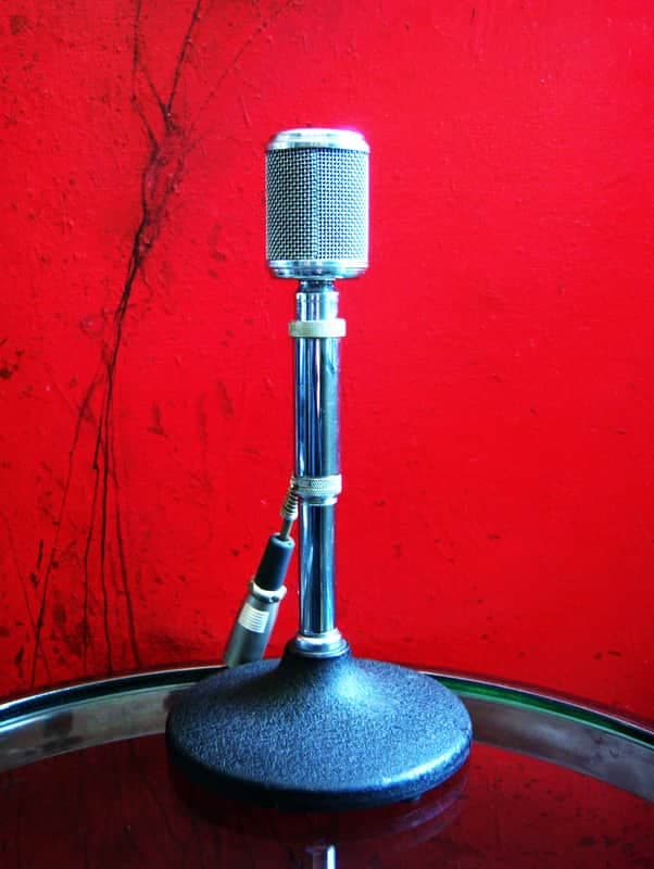 Vintage RARE 1950's Astatic K-2 crystal microphone / dynamic mod w F-11 adapter T3 D104 JT30
