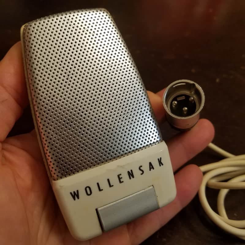 Shure XLR Wollensak Space Age B-162-4 Harp Mic 1956 Chrome / White