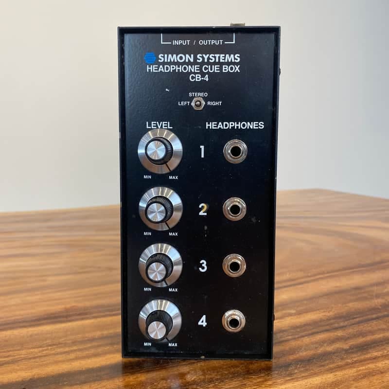 SIMON SYSTEMS CB-4 Headphone 4-Way Splitter Mult Cue Box