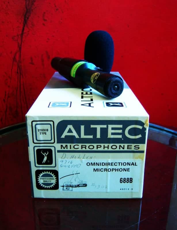 Vintage RARE 1960's Altec 688B "studio" dynamic omni-directional microphone Low Z w accessories Ampex Shure Electro Voice 635A # 1