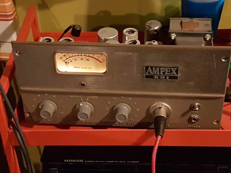Ampex 601 mono tube microphone preamp, modded, functional 1950s/1960s