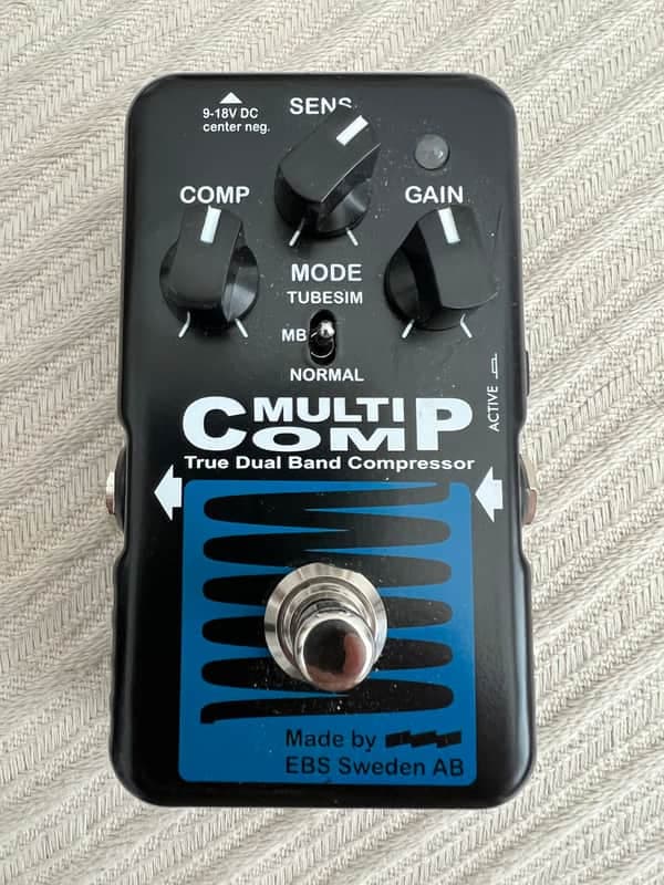 EBS MultiComp Studio Edition True Dual Band Compressor Pedal. Blue label