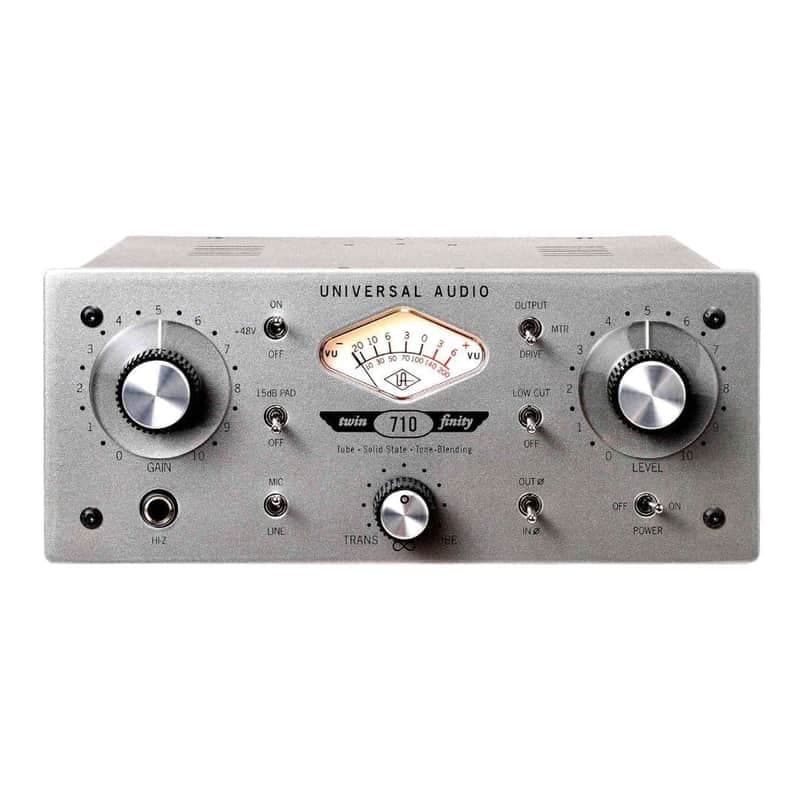 Universal Audio 710 Twin-Finity Rack-Mountable Radical UA Mic Preamplifier with Heavy-Duty Metal Construction, Dual Gain-Stage Control for Studio, Desktop, or Stage