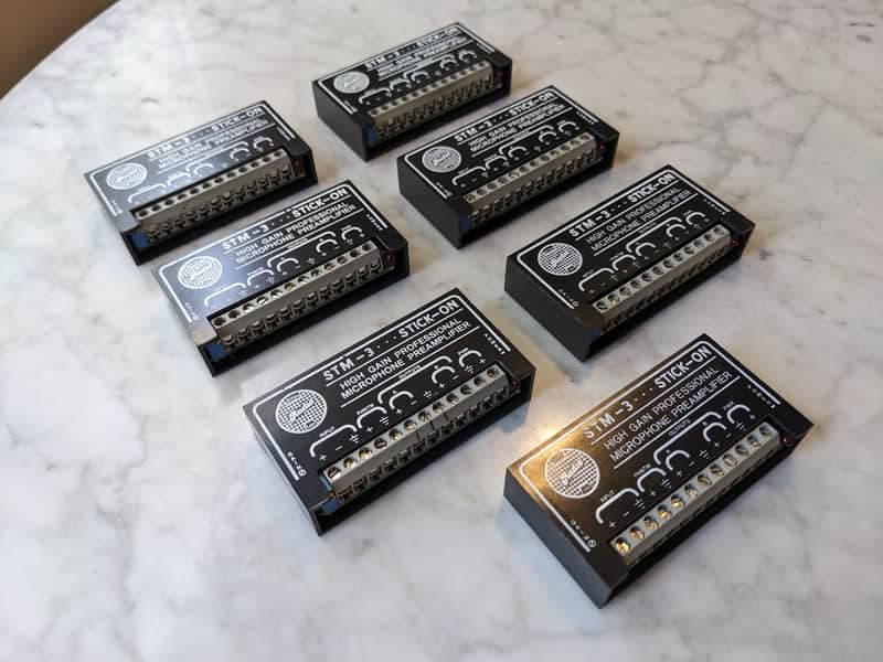 LOT OF 7 UNITS - RDL STM-3 High Gain Microphone Preamp (+45 to +75 dB Gain)