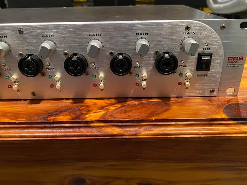 SM Pro Audio PR8 mk2 8 channel mic line preamp 2000’s - Stainless