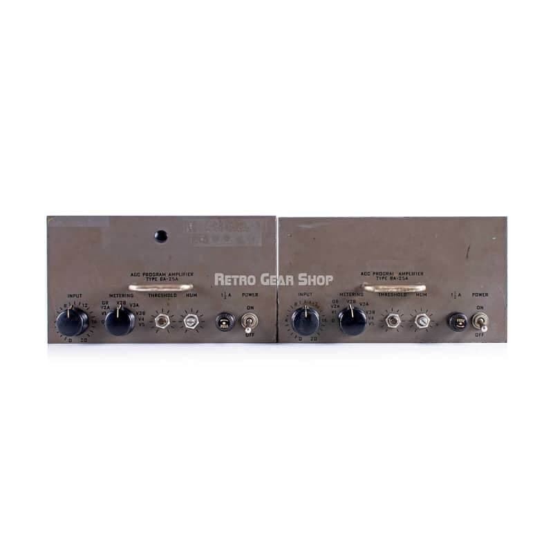 RCA BA-25A AGC Program Amplifier Rare Vintage Analog Tube Compressor BA25A Pair