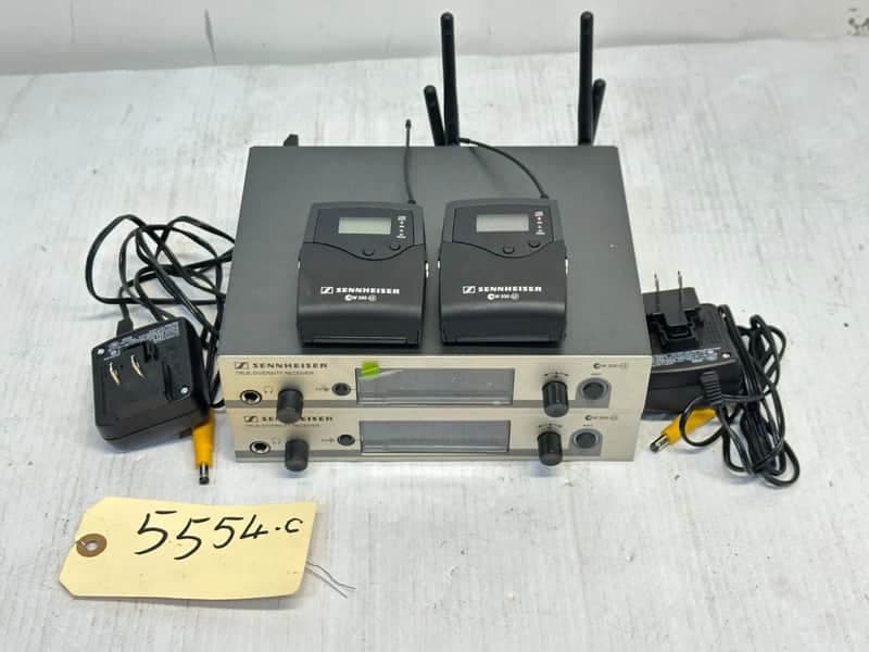 SENNHEISER EM 300 G3 (G:566-608 MHZ) RECEIVER W/ BODYPACK TRANSMITTER #5554-C (ONE) THS
