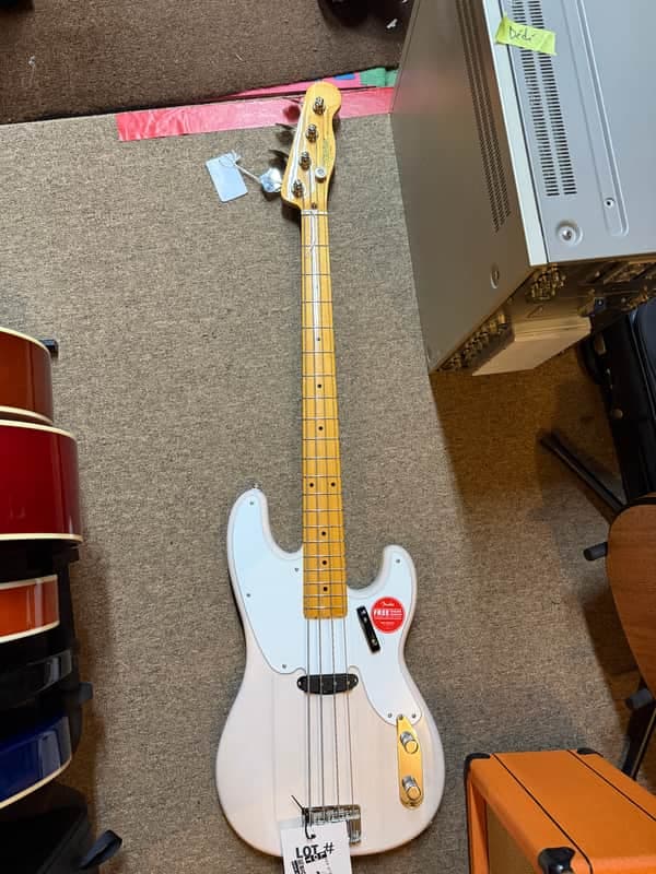 Squier Bass Guitar Precision Telecaster Classic Vibe 50s White Blonde Maple Neck