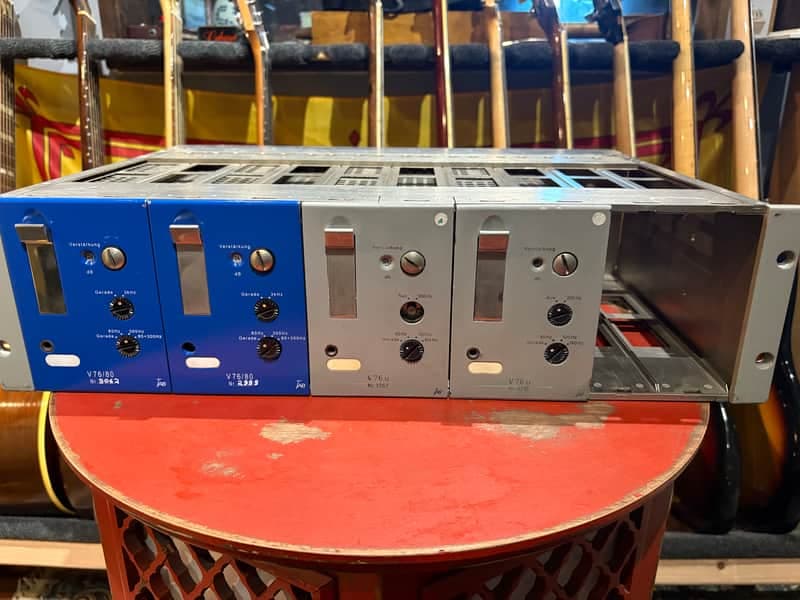 Four Telefunken TAB V76 Tube Preamps in Rack