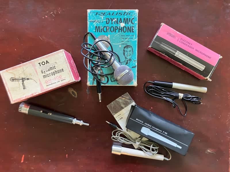 Lot of 4 vintage cheap and interesting microphones