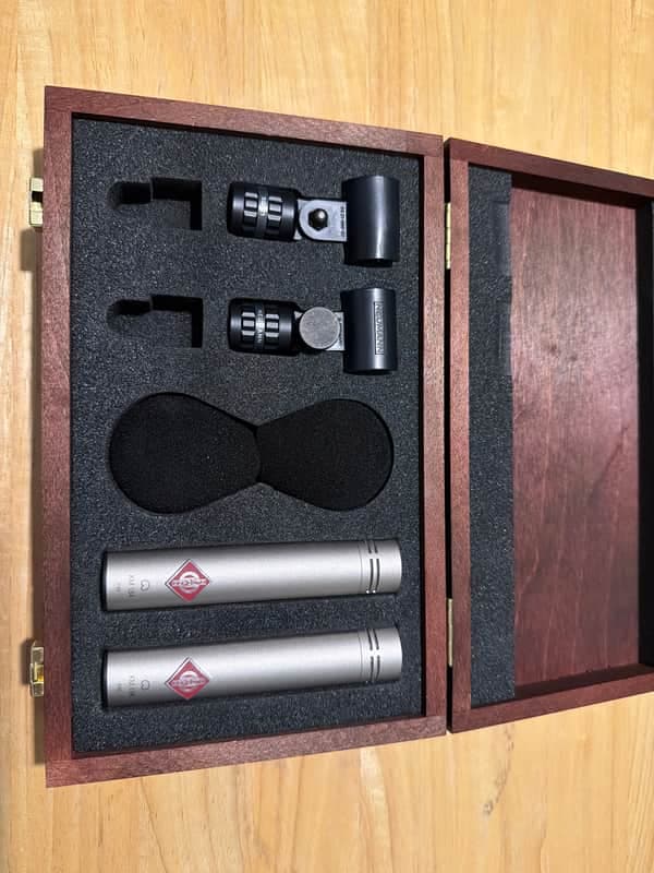 Neumann KM 184 Small Diaphragm Cardioid Condenser Microphone Matched Stereo Pair 1993 - Present - Nickel