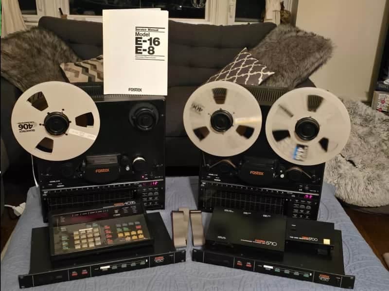 Fostex E-16 1/2" 16-Track Tape Recorder 1980s - Black