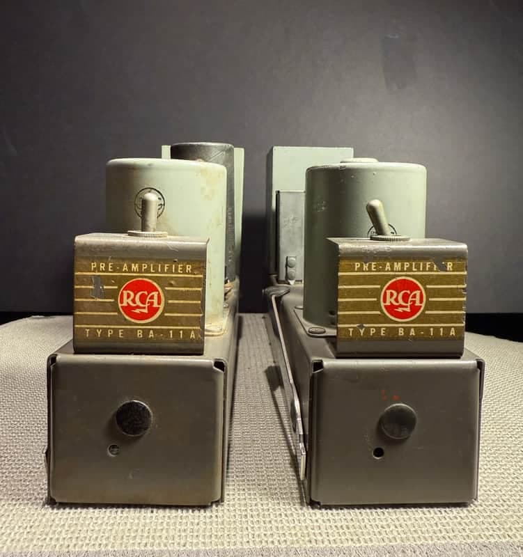 Rare Vintage RCA BA-11A Tube Preamplifiers for RCA Ribbon Microphones Langevin 116 Collins